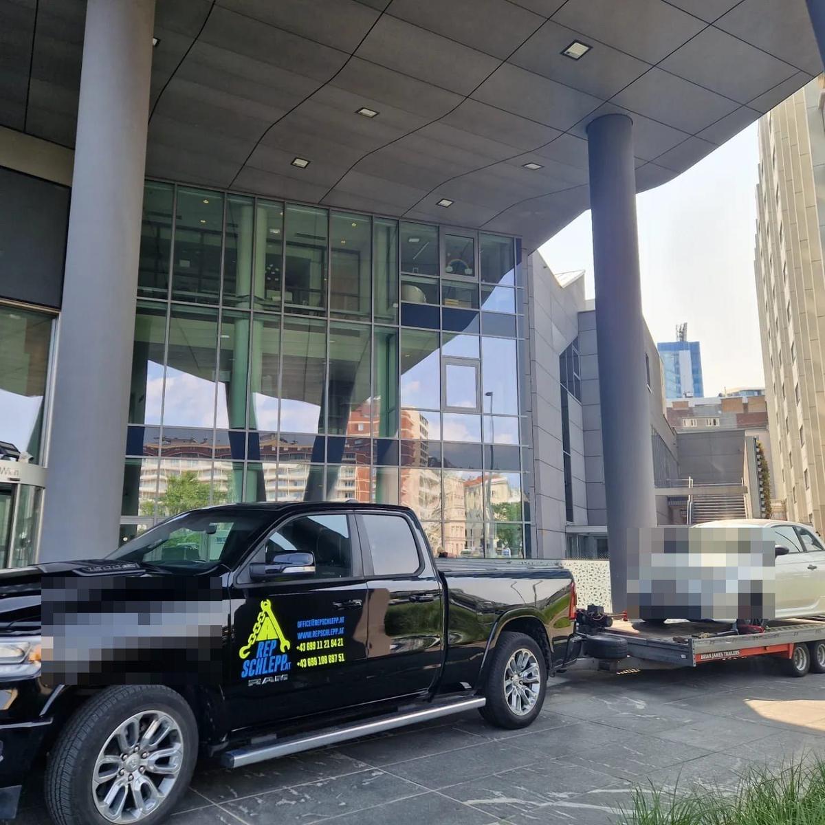 Fiat 500 Fahrzeugtransport mit dem RepSchlepp-Pickup